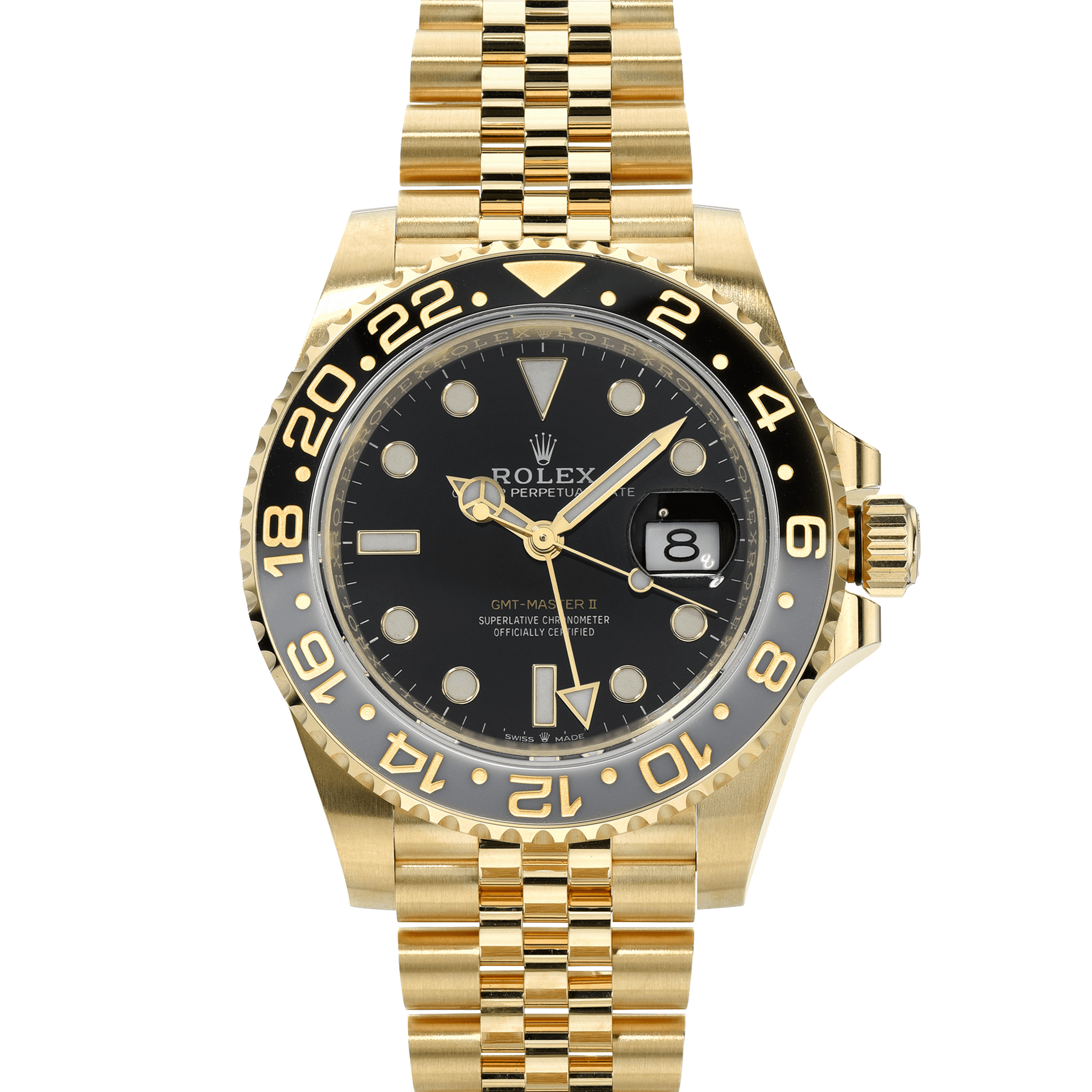 Rolex gmt master ii yellow online gold