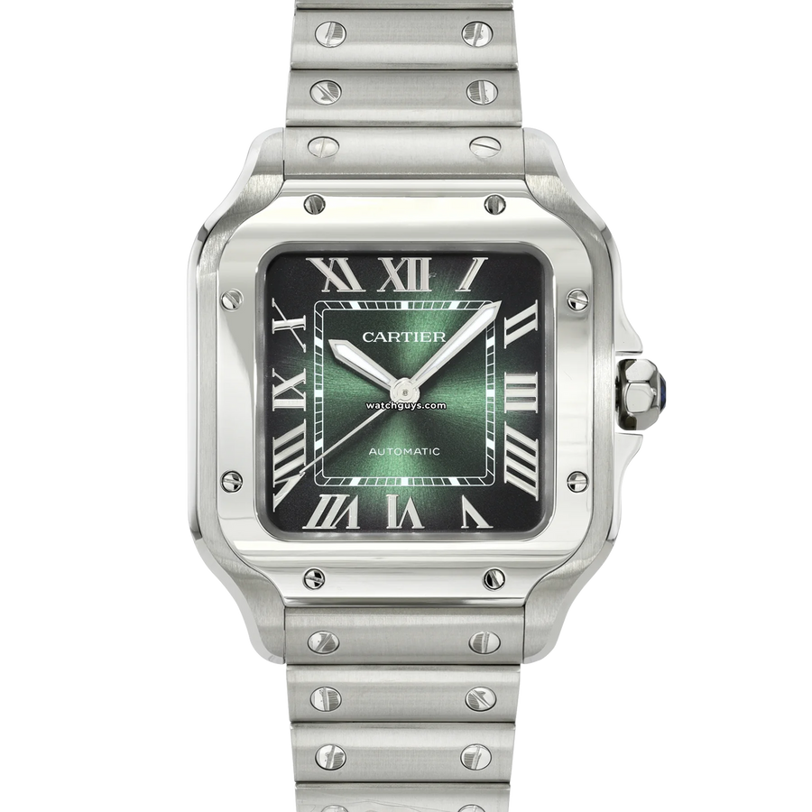 Cartier Santos Medium Wssa0061 Green Steel