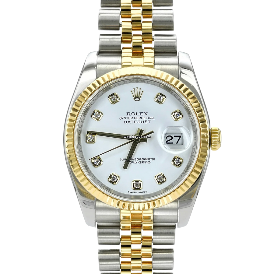 Rolex Datejust 116233 White Diamond Jubilee Watches