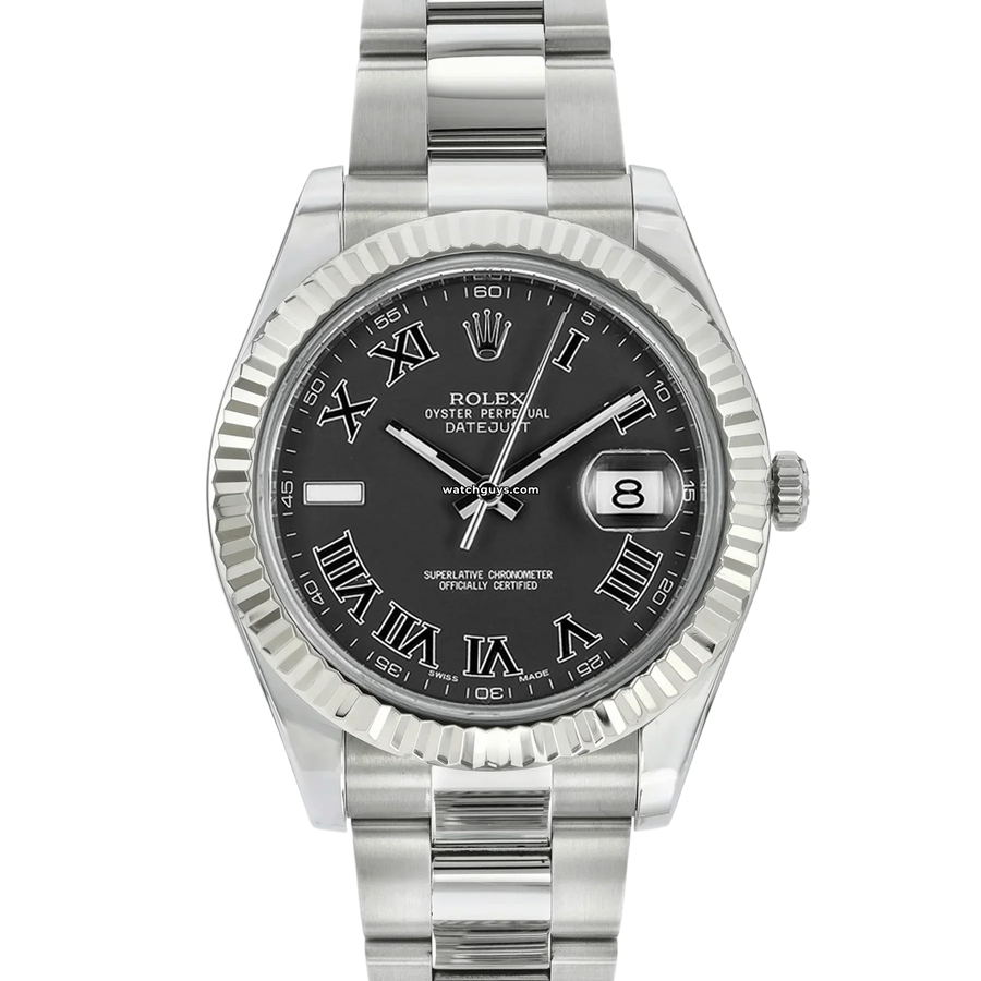 Rolex Datejust 116334 Gray Roman Oyster Watches