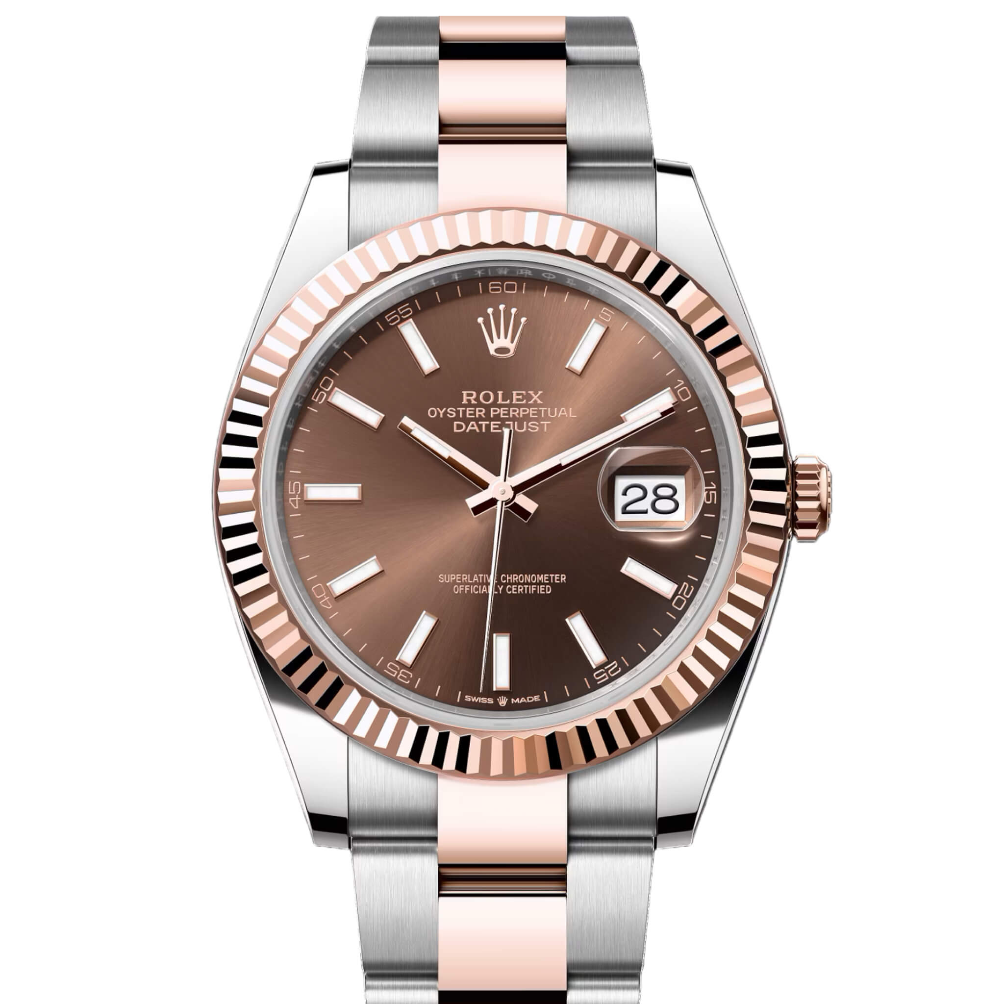 Rolex Datejust 126331 Chocolate 41mm Steel & Rose Gold – WatchGuys