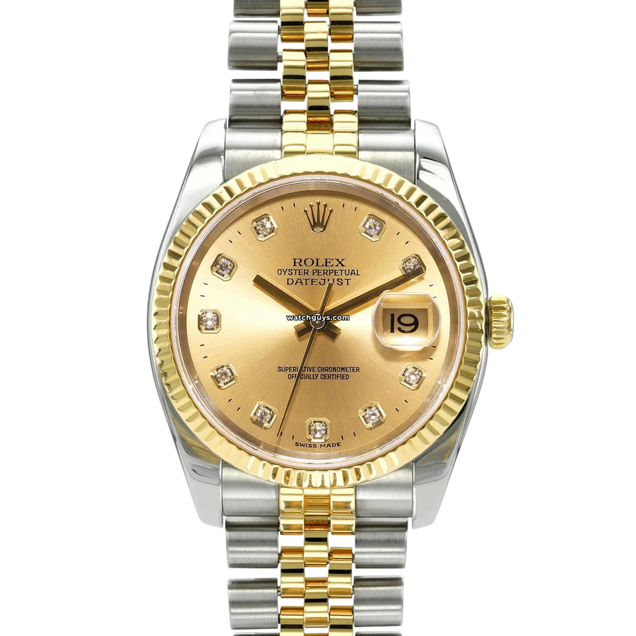 Rolex Datejust 116233 Champagne Diamond Jubilee Watches