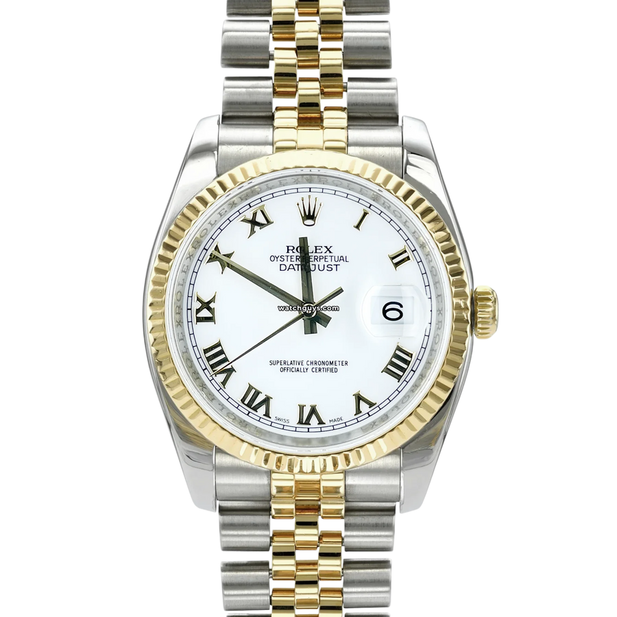 Rolex Datejust 116233 White Roman Jubilee Watches