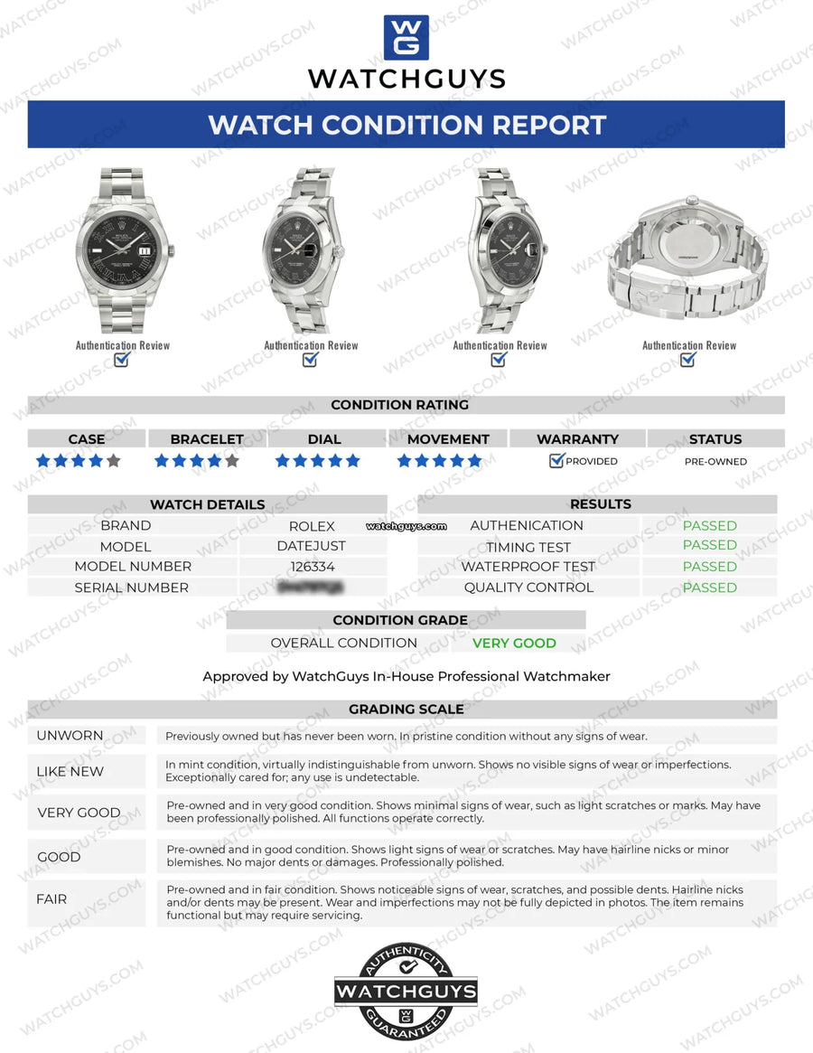 Rolex Datejust 116300 Grey Roman Numeral Watches