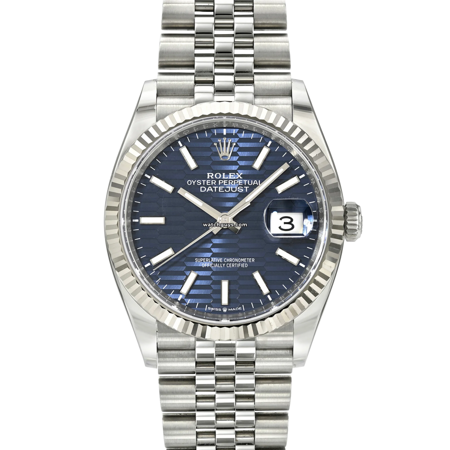 Rolex Datejust 126234 Blue Motif Jubilee Watches