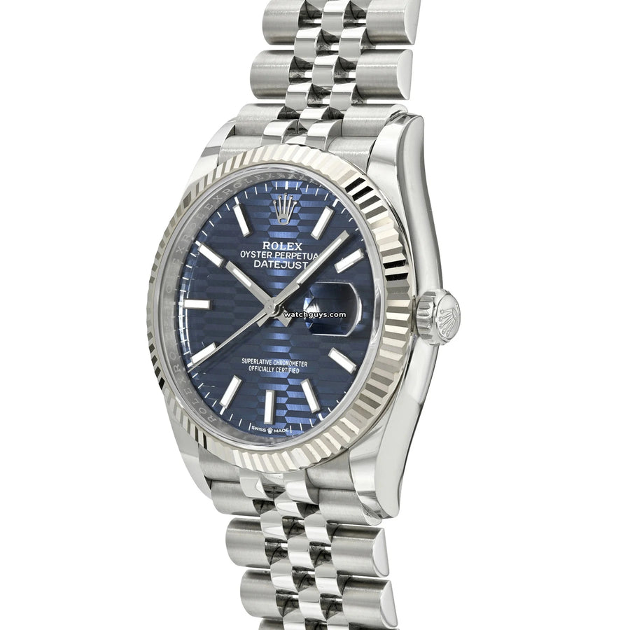 Rolex Datejust 126234 Blue Motif Jubilee Watches