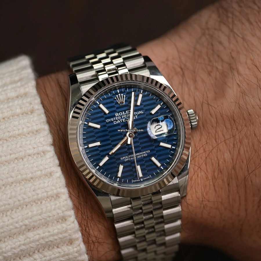 Rolex Datejust 126234 Blue Motif Jubilee Watches