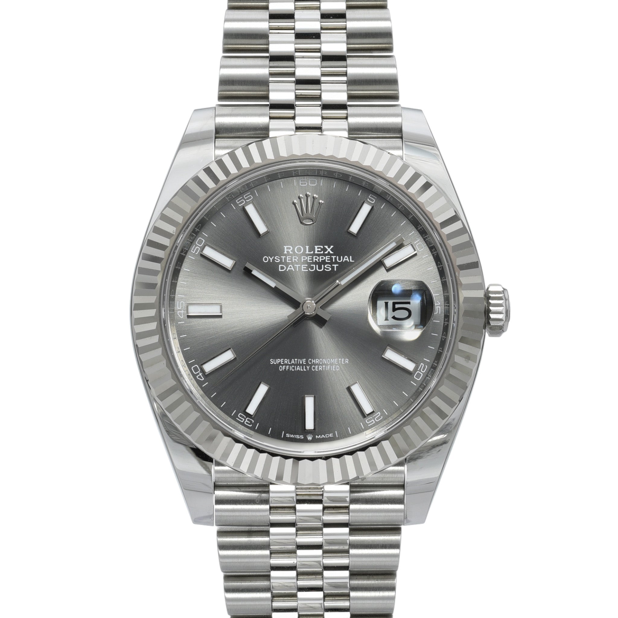 Rolex Datejust 126334 Rhodium Dial 41mm Stainless Steel Jubilee – WatchGuys