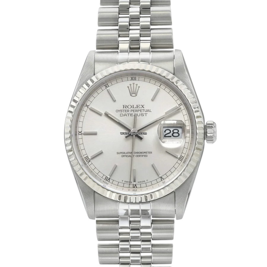 Rolex Datejust 16234 Silver Index Jubilee Watches