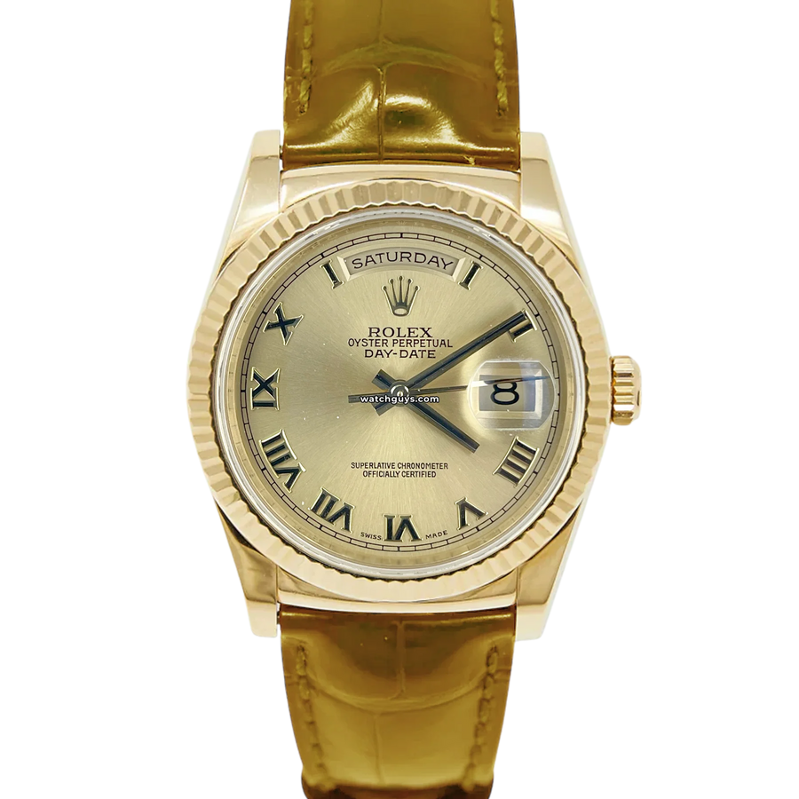 Rolex Day-Date 118138 Champagne Roman Watches