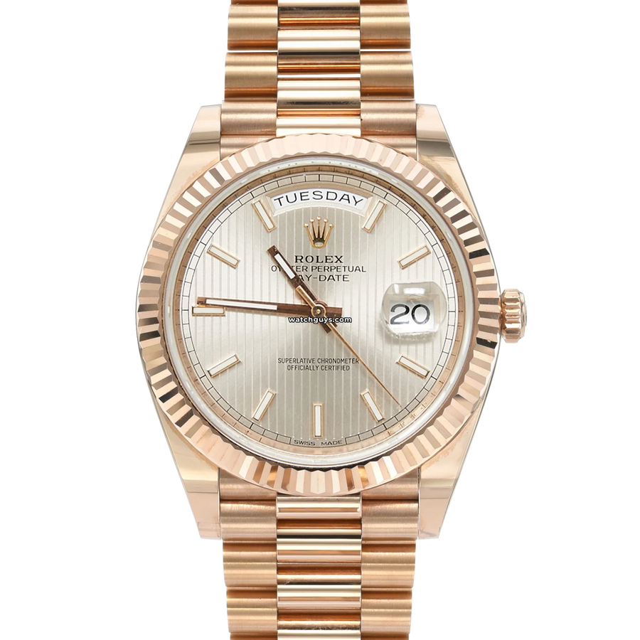 Rolex Day-Date 228235 Sundust Stripe Motif Index Watches