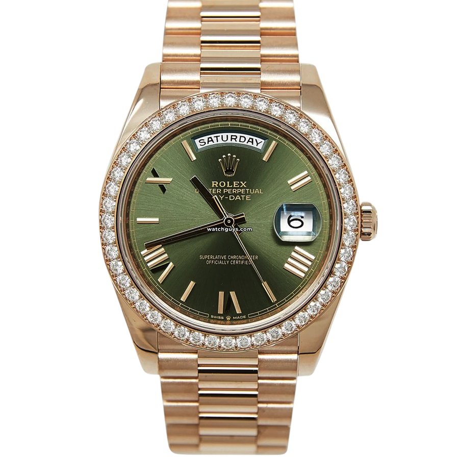 Rolex Day-Date 228345 Olive Green Roman Watches