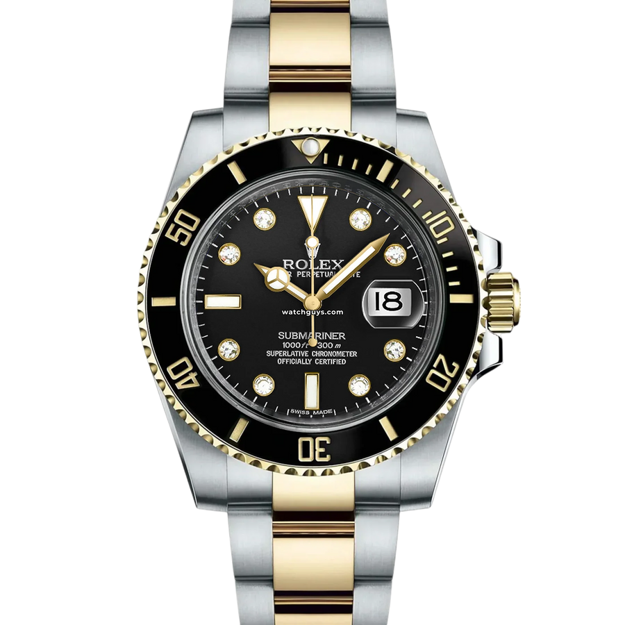 Rolex Submariner 116613Ln Black Diamond Watches