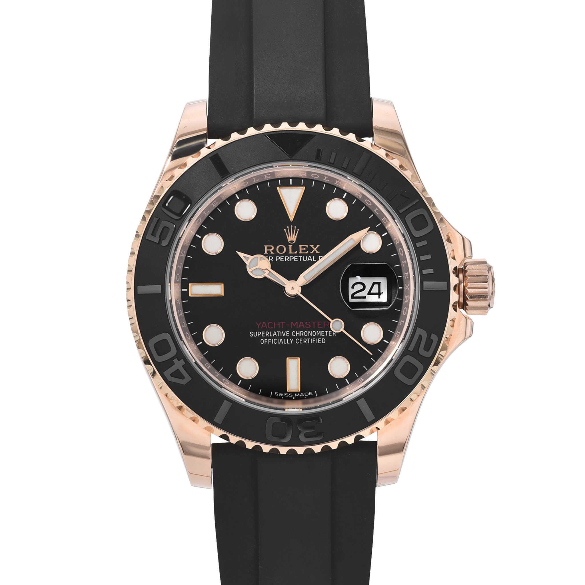 Rolex Yacht-Master 116655 (2017) Oysterflex 40mm Rose Gold – WatchGuys