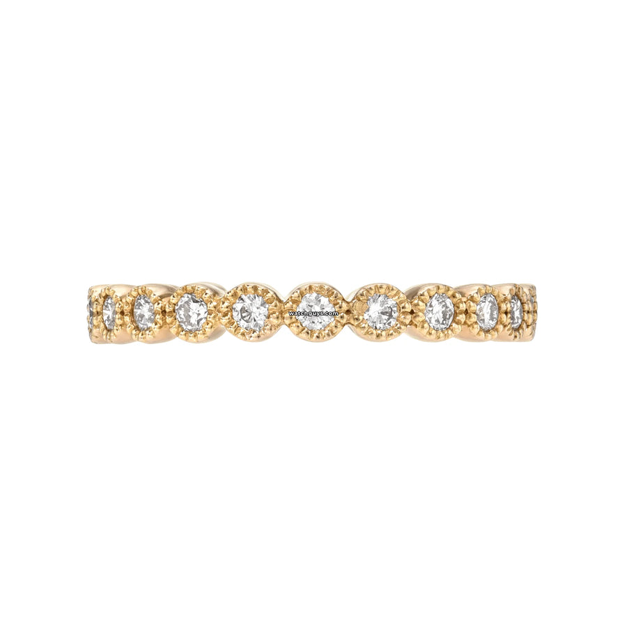 Bezel Set Diamond Eternity Ring 0.48 Carat Tw 18K Yellow Gold