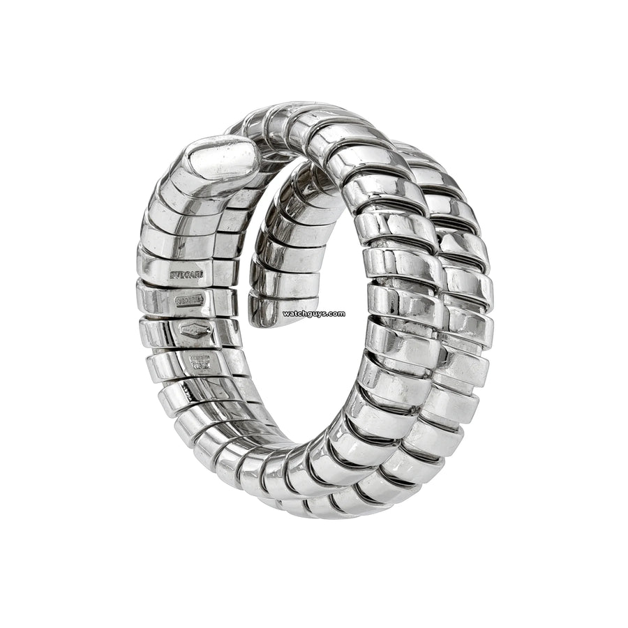 Bvlgari Spiga Ring 18K White Gold Size 8