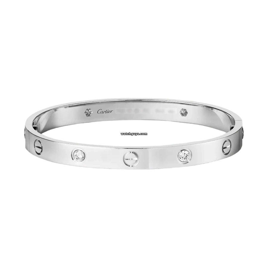 Cartier Love Bracelet 4 Diamonds 18K White Gold