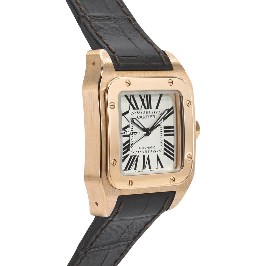 Cartier Santos 100 Medium Rose Gold W20108Y1