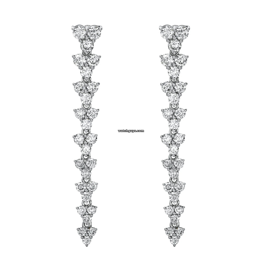 Diamond Drop Earrings 1.26 Carat Tw 14K White Gold