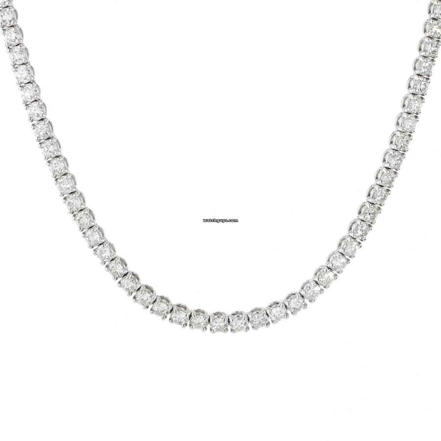 Diamond Tennis Necklace 12 Carat Tw 14K White Gold