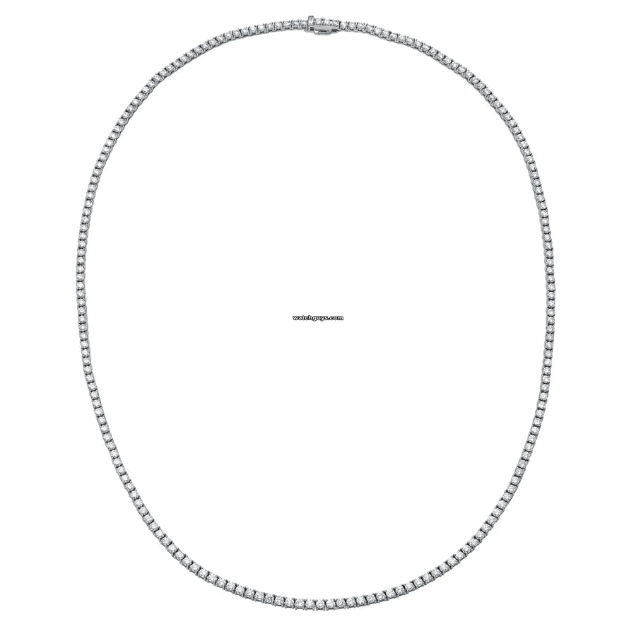 Diamond Tennis Necklace 7.64 Carat Tw 18K White Gold