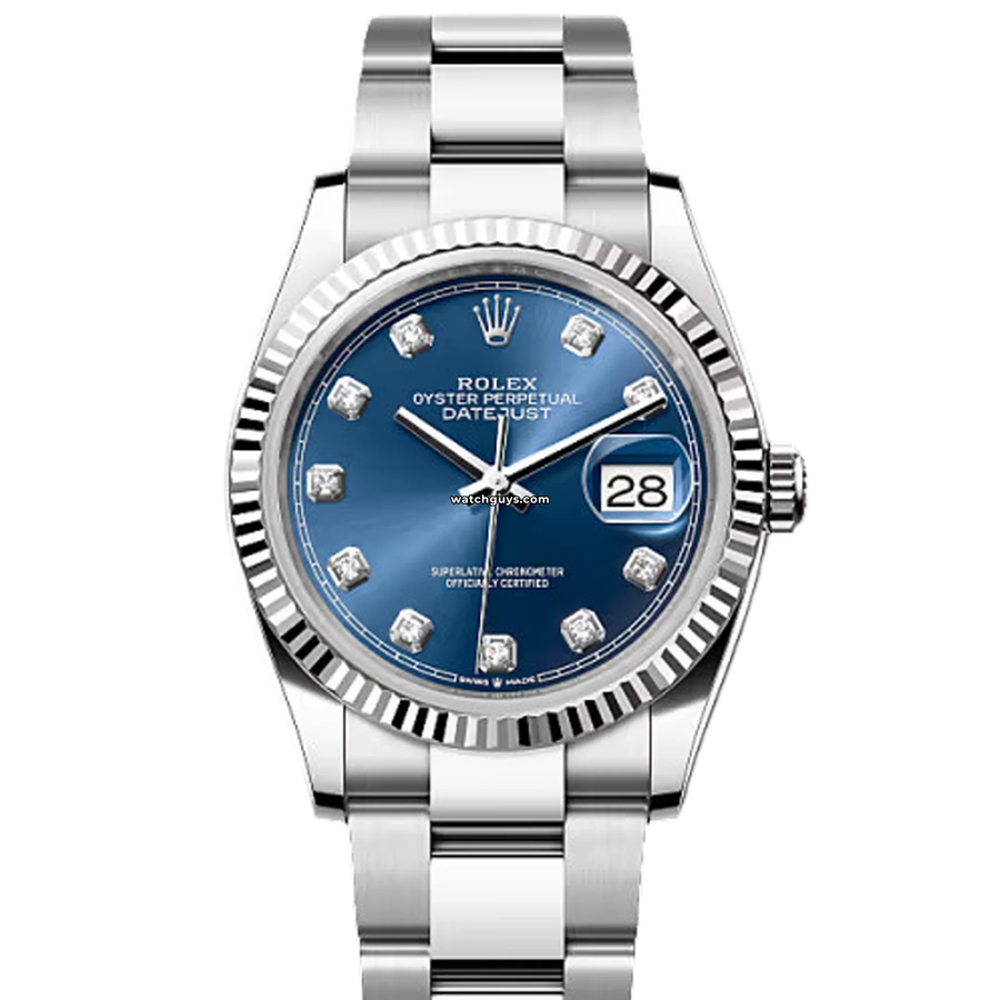 Rolex Datejust 126234 Blue Diamond Oyster Watches