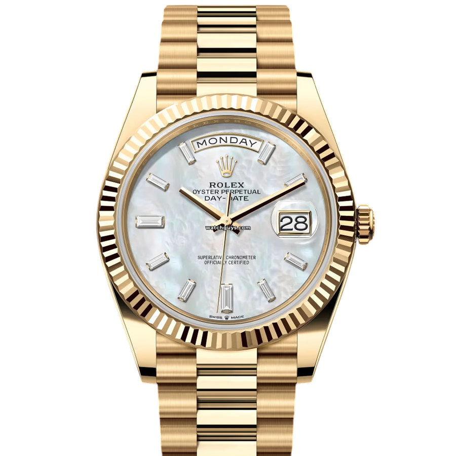 Rolex Day-Date 228238 White Mother of Pearl Diamond