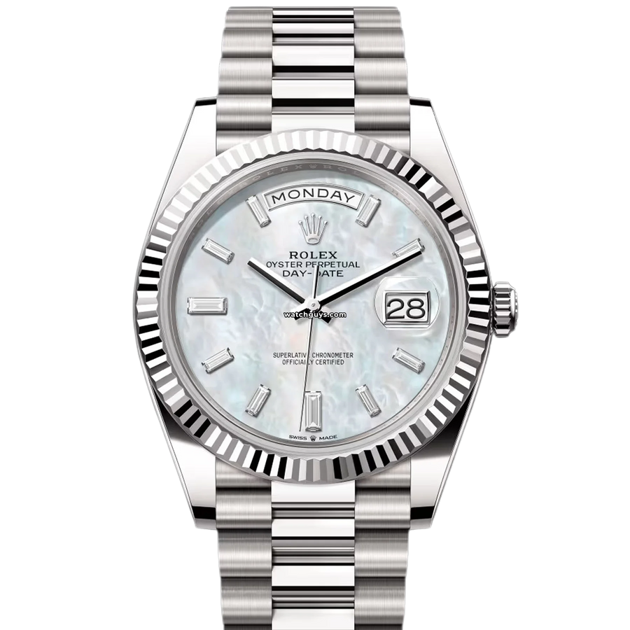 Rolex Day-Date 228239 White Mother of Pearl Diamond