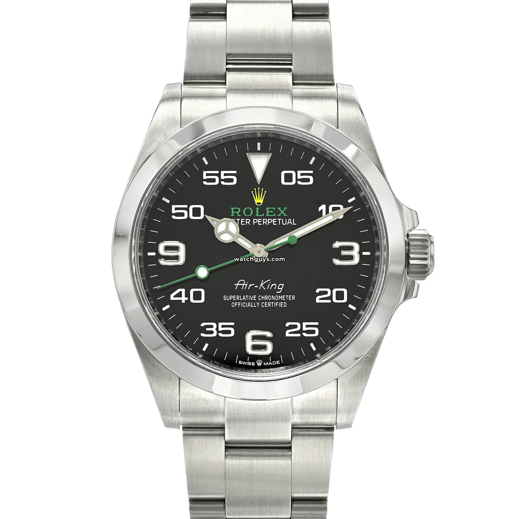 Rolex Air King 126900 Black - 40mm Stainless Steel – WatchGuys