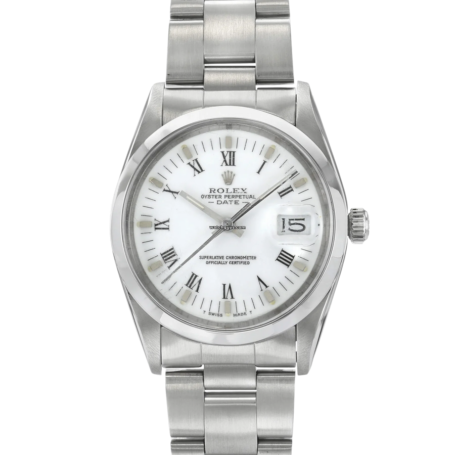 Rolex Date 15000 White Roman