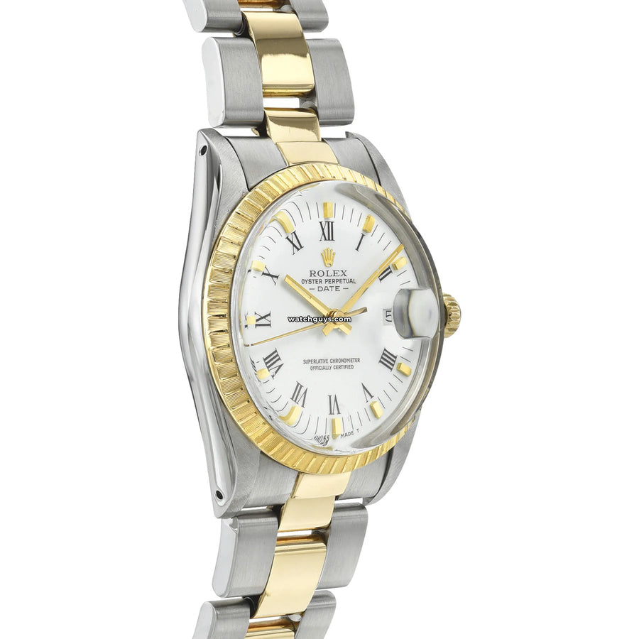 Rolex Date 15053 White Two Tone Watches