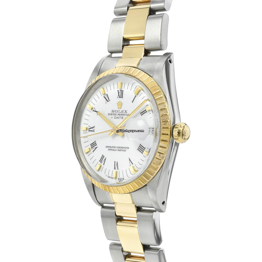 Rolex Date 15053 White Two Tone Watches