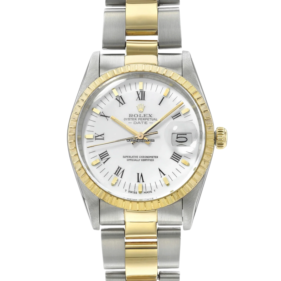 Rolex Date 15053 White Two Tone Watches