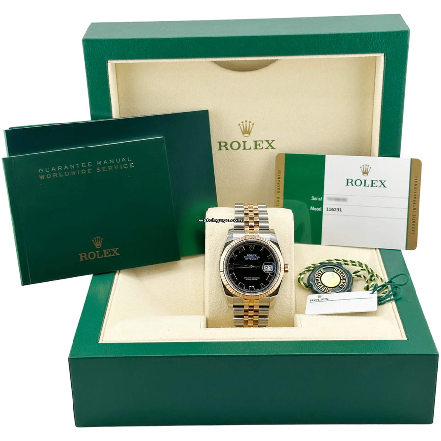 Rolex Datejust 116231 Black Roman