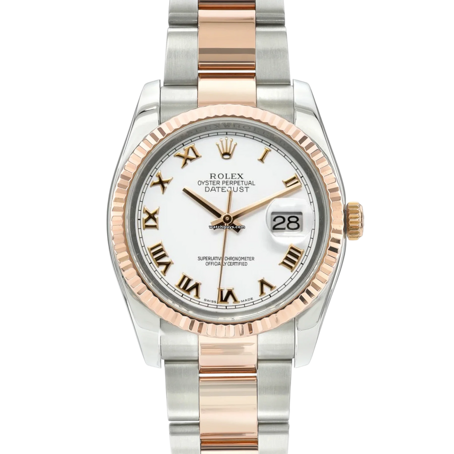 Rolex Datejust 116231 White Roman Oyster Watches