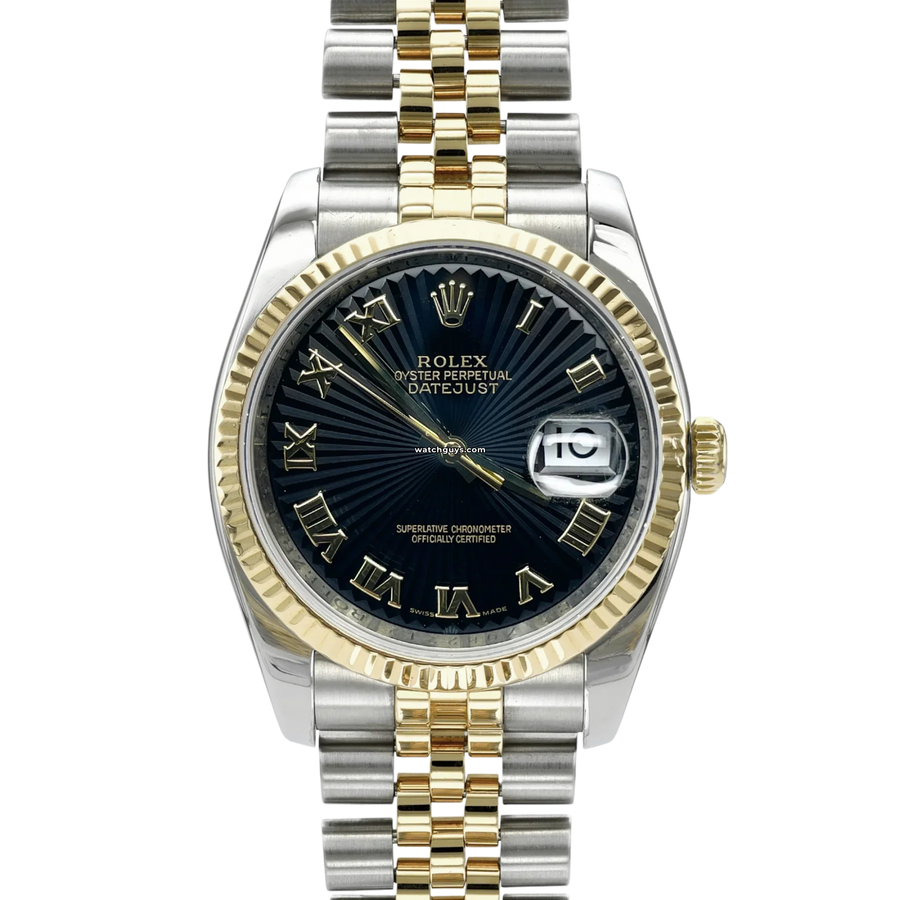 Rolex Datejust 116233 Black Sunbeam Jubilee Watches