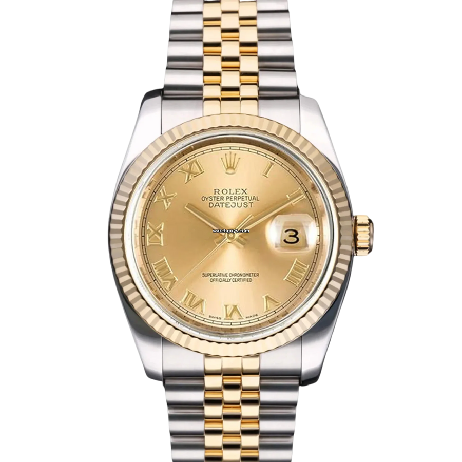 Rolex Datejust 116233 Champagne Roman Jubilee Watches