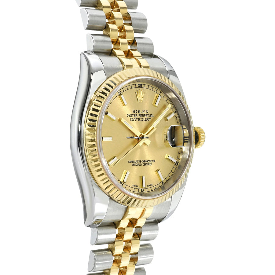 Rolex Datejust 116233 Champagne Two Tone Watches