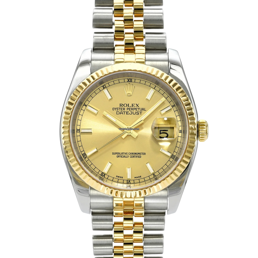 Rolex Datejust 116233 Champagne Two Tone Watches