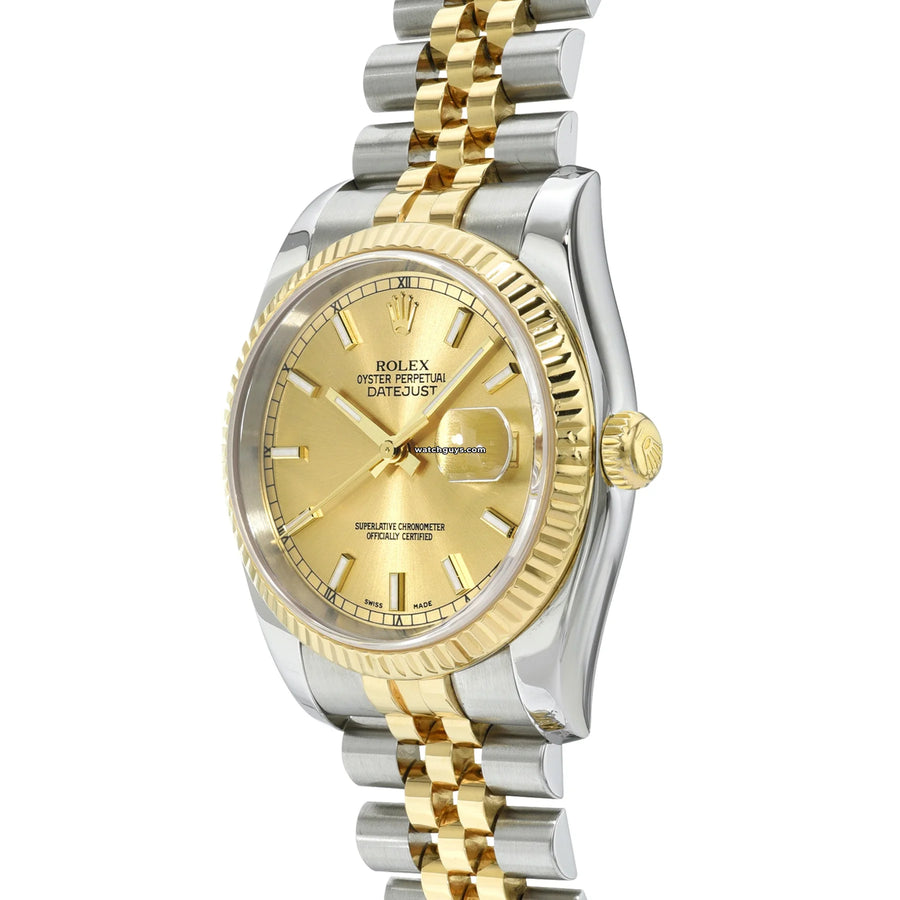 Rolex Datejust 116233 Champagne Two Tone Watches