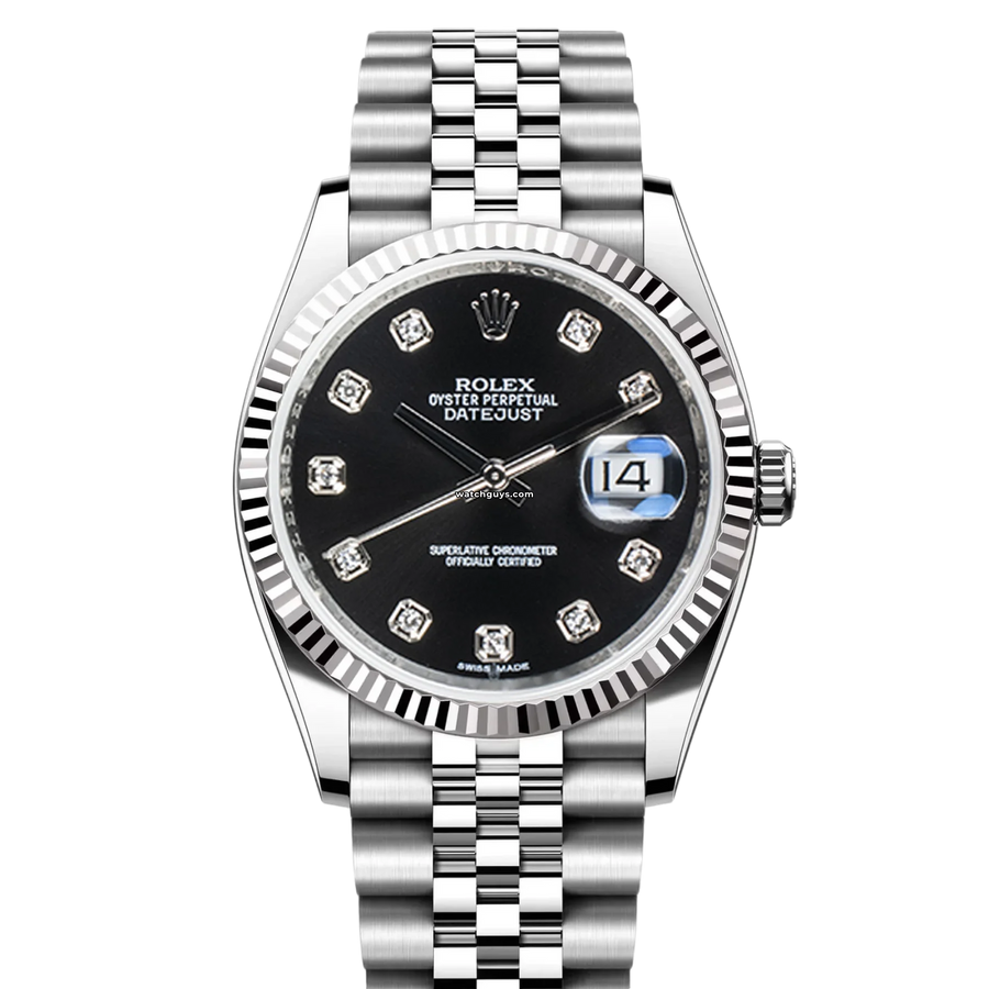 Rolex Datejust 116234 Black Diamond Jubilee Watches