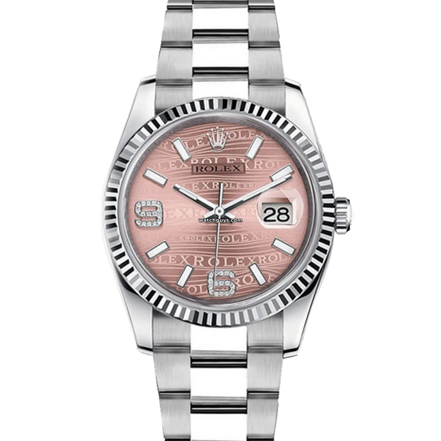 Rolex Datejust 116234 Pink Wave Diamond Watches