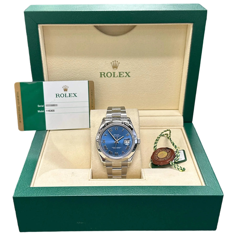 Rolex Datejust 116300 Azzurro Blue Oyster Watches