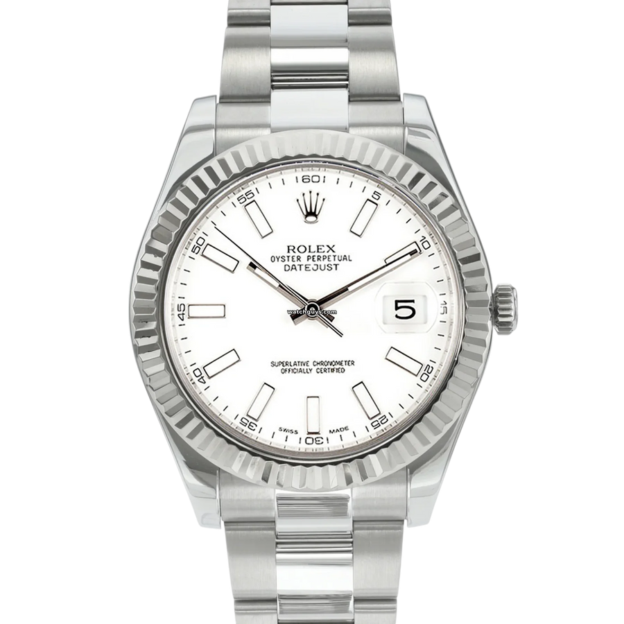 Rolex Datejust 116334 White Oyster Watches