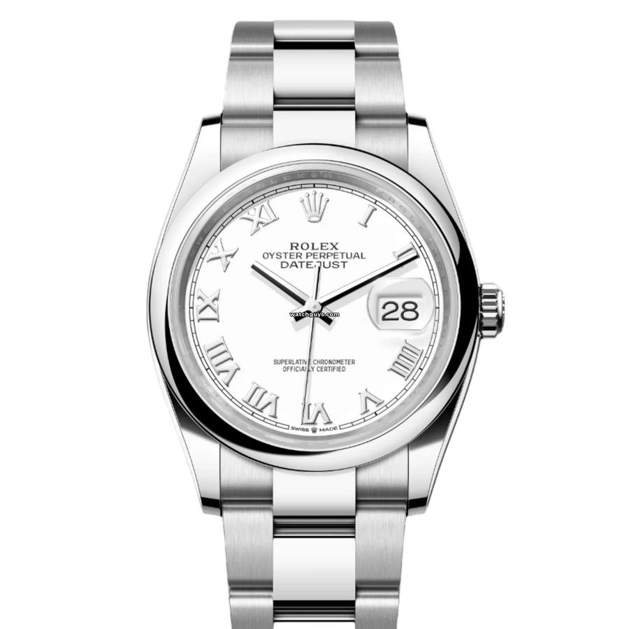 Rolex Datejust 126200 White Roman Watches