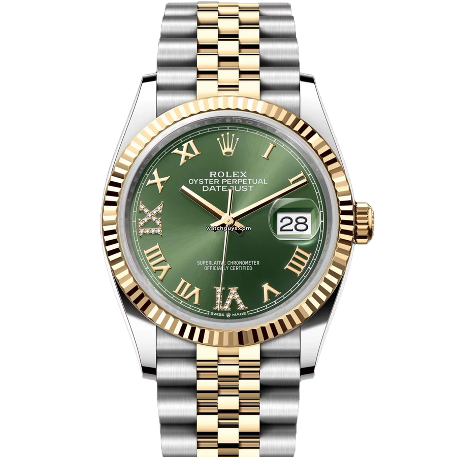 Rolex Datejust 126233 Green Roman Jubilee Watches