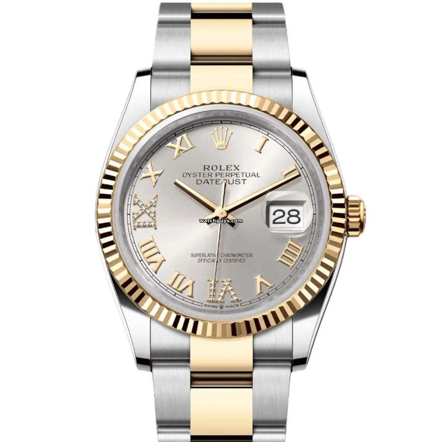 Rolex Datejust 126233 Silver Roman Oyster Watches