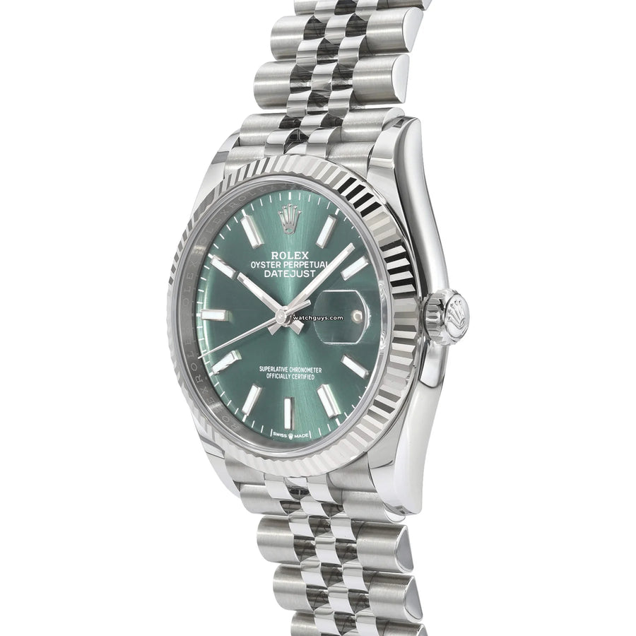 Rolex Datejust 126234 Mint Green Jubilee Watches