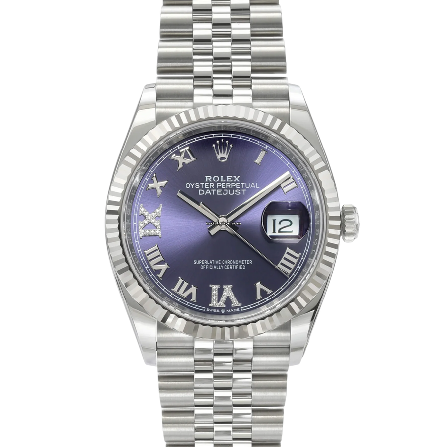 Rolex Datejust 126234 Purple Aubergine Diamond Watches