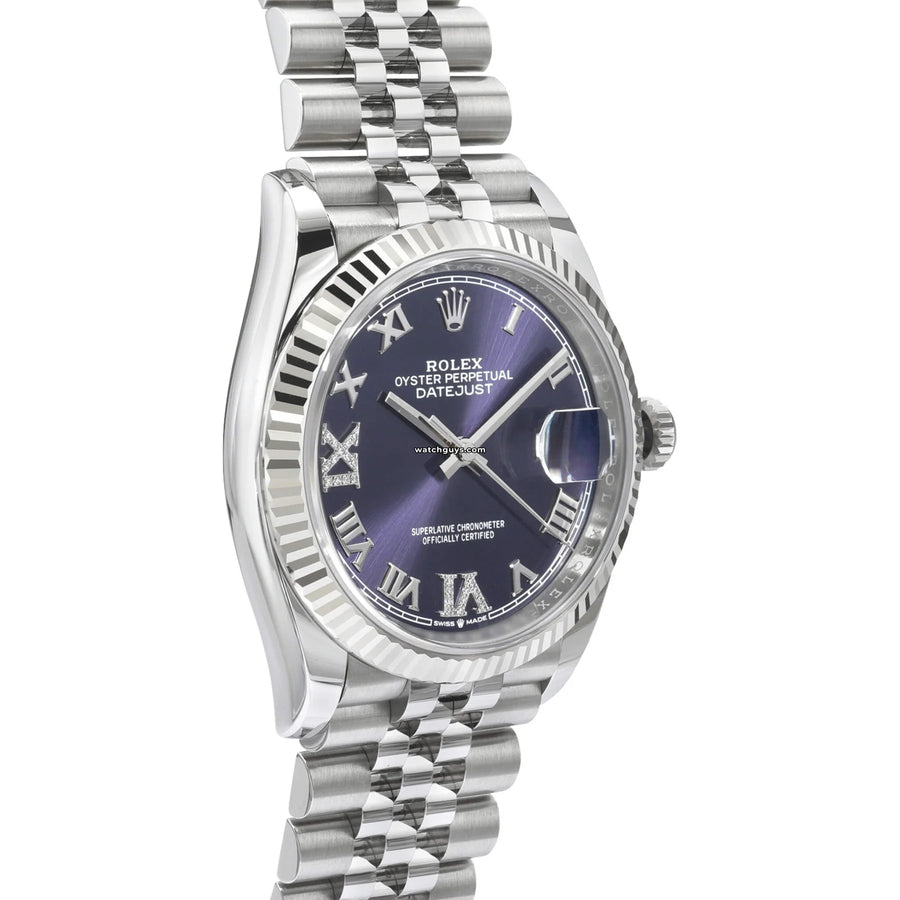 Rolex Datejust 126234 Purple Aubergine Diamond Watches